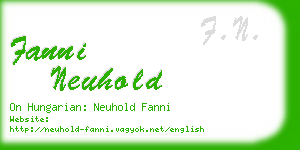 fanni neuhold business card